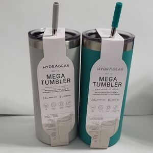 Mega Tumbler Set 42 OZ - Grey and Teal